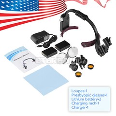 5W LED Dental 3.5X Headband Binocular Loupes/Lightweight Silicone Headlamp