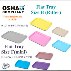 DENTAL SET-UP TRAY FLAT SIZE B (RITTER) , PLASTIC 13-3/8″ X 9-5/8″ X 7/8″, 275F