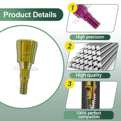 1/6/10/20pcs Dental Titanium Healing Abutment fits to Megagen Blue diamond NC/RC