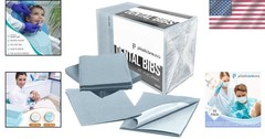50 Pieces of 3-Ply Gray Waterproof Bibs Perfect for Dental and Tattoo Procedures
