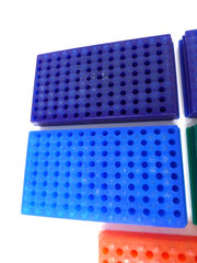 96-well reversible PP tube rack for 0.5, 1.5, & 2.0mL microtubes – LOT OF 5