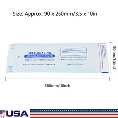 Sterilization Pouches- 3.5 ” x 10 ” Dental Medical Self Seal Pouch Bag 200 Bags