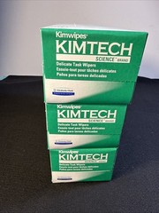 3 Boxes Kimtech Kim Wipes Disposable Task Wipes Lint Guard 11 x 12″ 34133 198ct