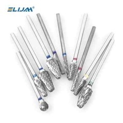 Dental Lab Polishing Bur Drills Tungsten Steel Carbide Burs Burrs 2.35MM 10 Pcs