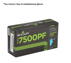 SHOWA 7500PF Biodegradable Powder-Free Disposable Nitrile Safety Glove Small