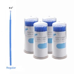 400 Dental Micro Brush Microbrush Bendable Applicator Tips Regular Blue 2.5mm
