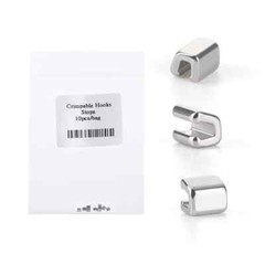 10 Pcs Dental Orthodontic Stainless Steel Crimpable Hook Split Stops Open Type
