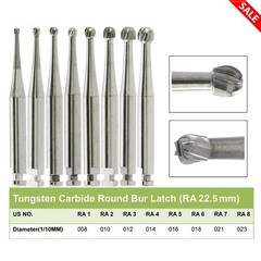 Dental Round Carbide Bur for Slow Speed Latch Type Handpiece RA 1# – 8# Burs