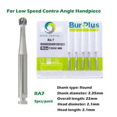 Wave Dental Carbide Bur Round for Slow Speed Latch Handpiece RA 1 2 3 4 5 6 7 8