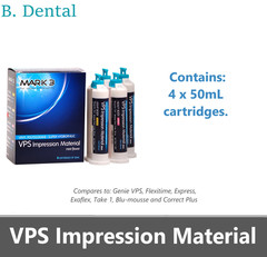 Dental MONOPHASE REGULAR SET VPS PVS Impression Material Set 50ML Cartridges