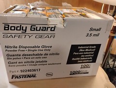 1000, Body Guard 3.5 mil Nitrile Disposable Glove SMALL Indigo Food Grade Gloves