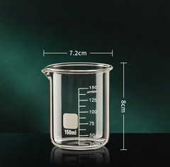 1pc High Borosilicate Glass Measuring Cup: 50–1000ml Clear Scale Beaker – NEW