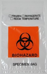 200-Pack 6″ x 9″ Biohazard Econo-Zip Specimen Transport Bags 2mil 3 Wall + Pouch