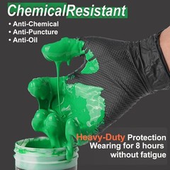 10mil Nitrile Gloves Thick,Industrial Disposable Gloves with Diamond Textured,He