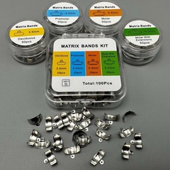 50 Pcs Dental Matrix Band 3D Hole Protrusions Contoured Matrices 3.5mm-6.5mm