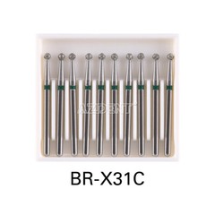 8Types AZDENT Dental Diamond Burs Stainless Steel Ball Round FG XL FG 1.6mm 25mm
