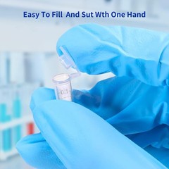 1000 PCS 0.5ml Microcentrifuge Tubes Clear Graduated Plastic Lab Snap Vials