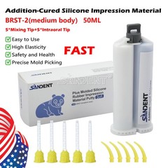 Dental MEDIUM BODY FAST SET VPS PVS Impression Material FAST Set 50ML Cartridges