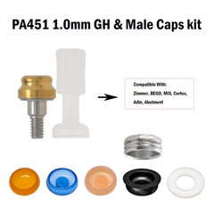 US Locator Overdenture Abutment Fit Zimmer Screw-Vent 4.5mm Male Cap Kit Implant