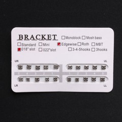 20 Pcs/Pack Dental Orthodontic 018″ Slot Edgewise No Hook Metal Brackets Braces