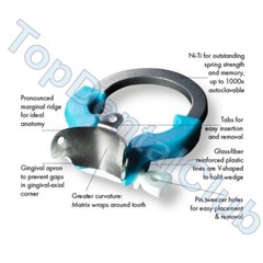D2 Dental Sectional Contoured Matrix System Matrice Bands Clip Clamp Holder Ring