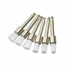 100Pcs/box Dental Polishing Polisher Prophy Brush Brushes Nylon Latch Flat White