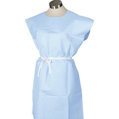 Avalon Blue Medical Gowns – Pack of 50 Disposable Short-Sleeve Exam Gowns