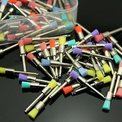 200 Pcs Dental White&Colorful Nylon Latch Flat Polishing Polisher Prophy Brushes