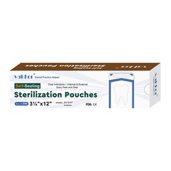 Vakker 4000 3.25″ x 12″ Self Sealing Dental Sterilization Pouches Autoclave Bags