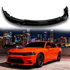 4PCS Front Bumper Lip Splitter 15-23 Dodge Charger SRT Hellcat Scat Pack Black