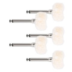 5Pc Cotton Dental Polishing Brush Wheels RA2.35mm Contra Angle RA Latch Type NEW
