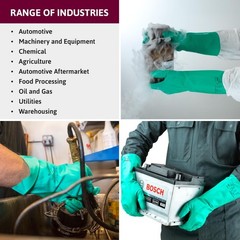 Ansell Alphatec Solvex 37-175 Flocked Chemical-Resistant Gloves For Cleaning