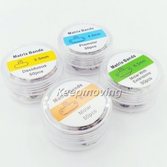 50 Pcs Dental Matrix Band 3D Hole Protrusions Contoured Matrices 3.5mm-6.5mm