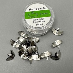 50 Pcs Dental Matrix Band 3D Hole Protrusions Contoured Matrices 3.5mm-6.5mm
