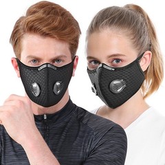 2x Anti Pollution Half Face Cover Respirator Mask With Filters Sports Facepiece