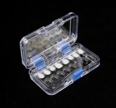 Denture False Inlay Teeth Membrane Case Fragile Hinged Display Jewelry Boxes