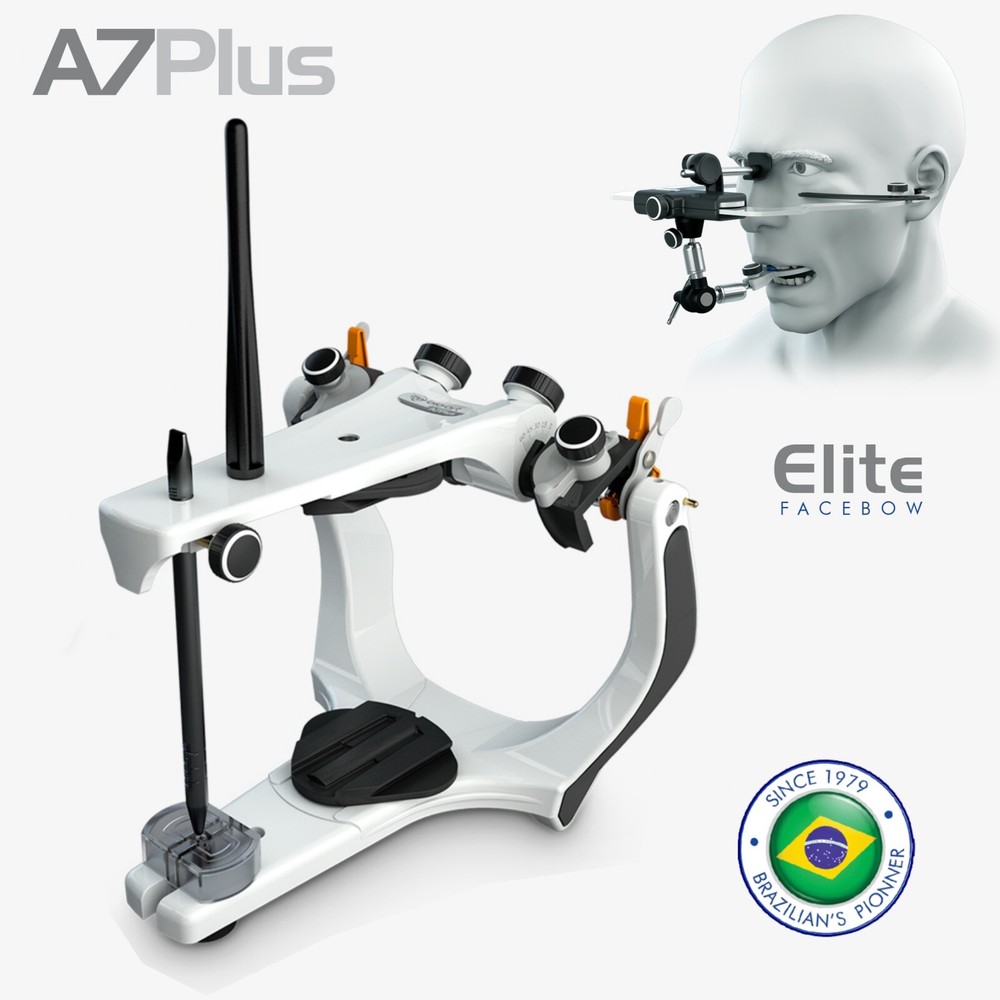 A7 Plus Elite Facebow Semi-Adjustable Arcon Type Articulator w High Precision