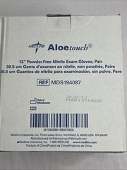 MEDLINE Aloetouch 12” Nitrile Exam Gloves Sterile *1 Box 50 Pair* Size: Large