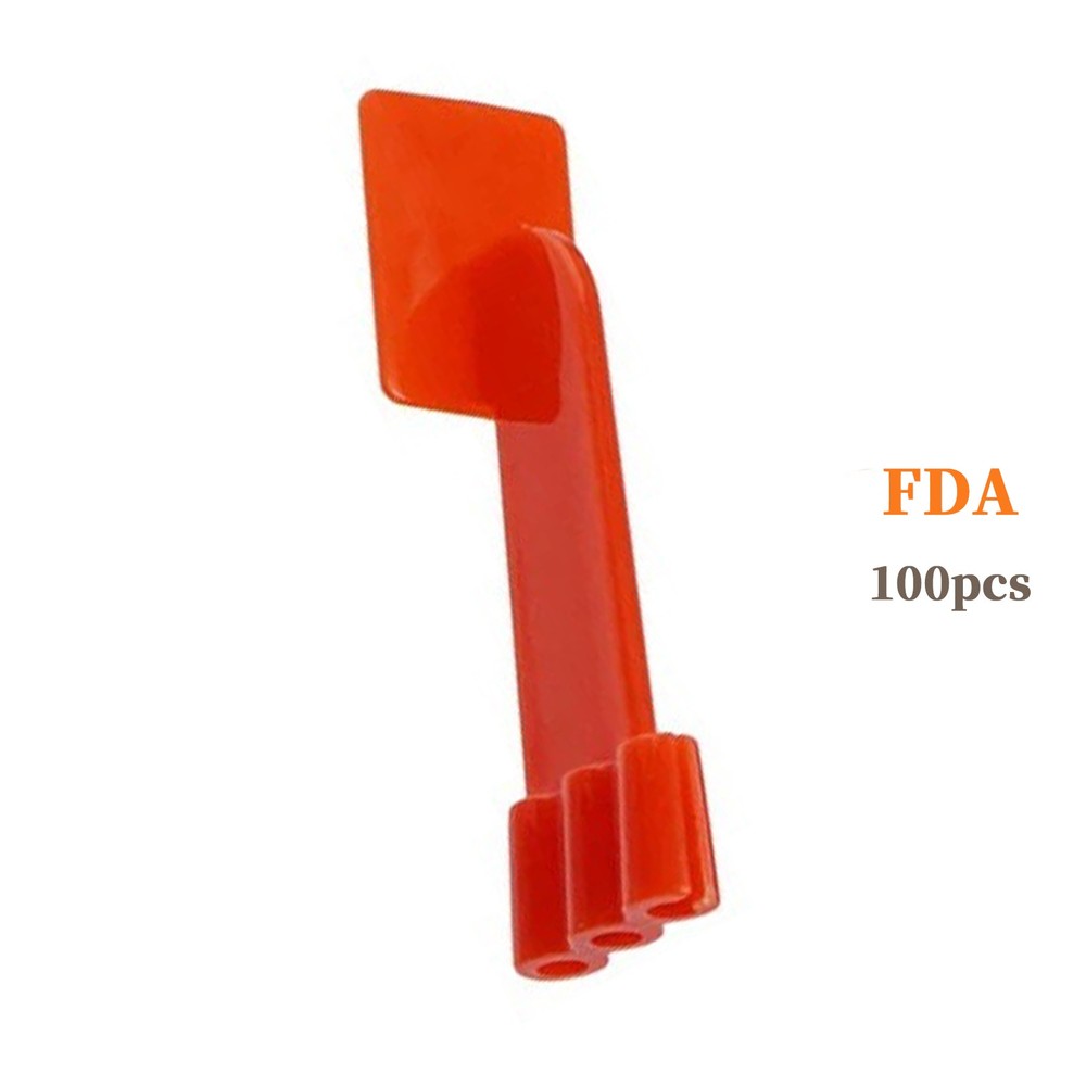 100pcs Dental Sensor Holder Adhesive Digital X-ray Sensor Holder Bitewing RED