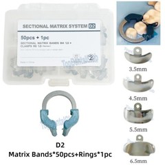 D2 Dental Sectional Contoured Matrix System Matrice Bands Clip Clamp Holder Ring
