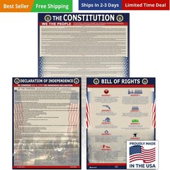American Founding documents LARGE Laminated 3 pack: Constitution with all am…