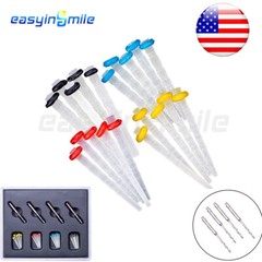 20Pcs Dental Endodontic Quartz Fiber Post Resin Glass Screw Pile&4Drills Assored