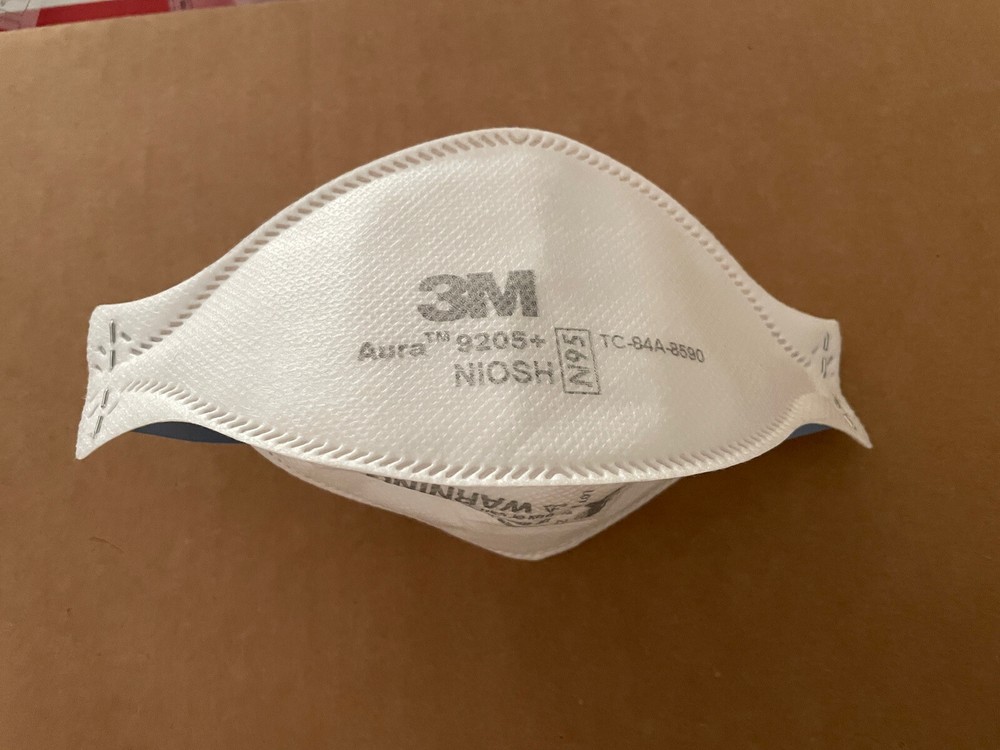 10 3M Aura 9205+ N95 NIOSH Approved Particulate Respirator Masks