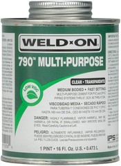 1 Pint Fast-Setting Medium-Bodied Low-VOC PVC Cement for Plumbing & Irrigation
