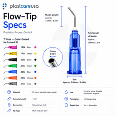 400 Blue 23 Gauge Etch Dental Pre Bent Flow Dispensing Tips (4 Bags)