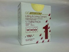 GC Gold Label Fuji 1 Mini Pack Radiopaque Luting & Lining Glass Ionomer Cement