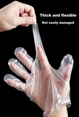 400 Count Disposable Poly Plastic Gloves for Cooking, Food Prep and Food Serv…