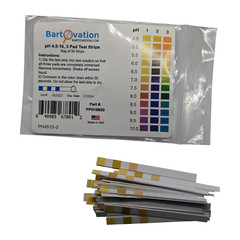 pH 4.5-10 , 3-Pad Test Strips [Bag of 50 Strips]