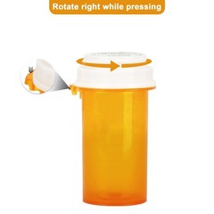 Prescription Reversible Thumb Tab Vials, Medicine Container, Pill Bottle, Pre…