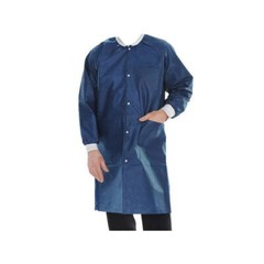 ValuMax 3660TBM Extra-Safe Lab Coats True Blue Medium SMS Fabric 10/Pk